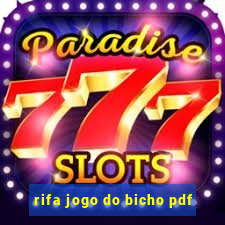 rifa jogo do bicho pdf